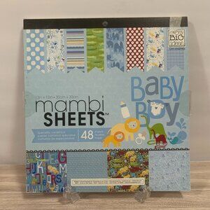 MAMBI Me & My Big Ideas Baby Boy 12 x 12 Paper Pad Papercrafts Crafts  Used #18